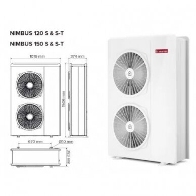 Ariston Nimbus Compact 150 S NET šilumos siurblys 16,9kW 1