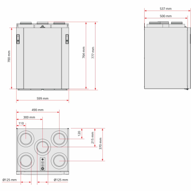 FLEXIT NORDIC S3 (350m³/h) rotacinis rekuperatorius 1