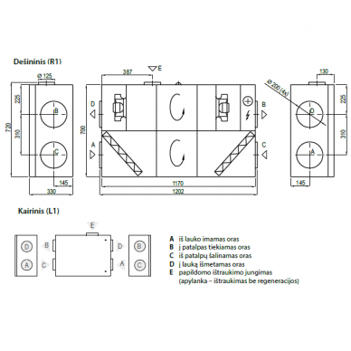 KOMFOVENT DOMEKT R-400-F rekuperatorius C6M 2