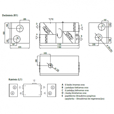 KOMFOVENT DOMEKT R-600-H rekuperatorius C6M 2