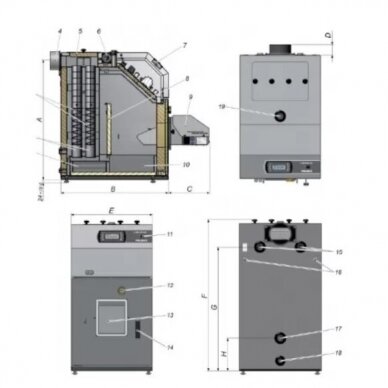 NIBE-BIAWAR, PELLUX 100 TOUCH 20 KW granulinis katilas su 300L bunkeriu 3