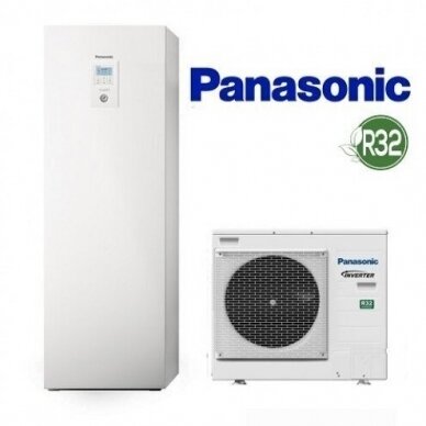 PANASONIC AQUAREA šilumos siurblys oras-vanduo WH-ADC0309J3E5 WH-UD09JE5 9kw su 185 l boileriu