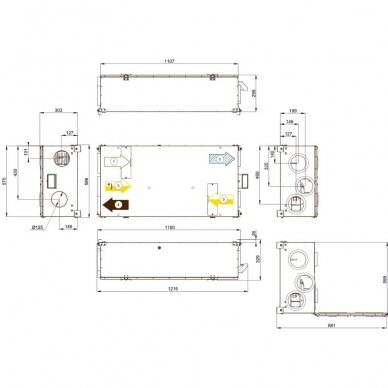 SystemAir SAVE VSR 150/B  rekuperatorius palubinis rotacinis 1