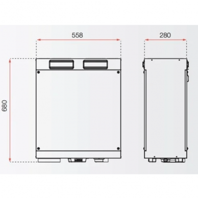 Zehnder ComfoAir 180 ERV rekuperatorius su valdymo pulteliu 5