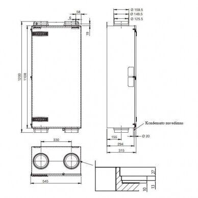 ZEHNDER COMFOAIR 200 V (entalpinis) plokštelinis rekuperatorius 2